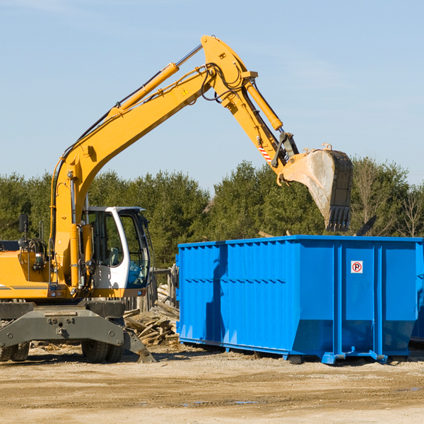 are there any restrictions on where a residential dumpster can be placed in Bowie Arizona